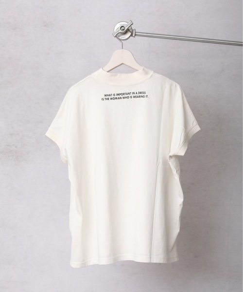 ap retro(アプレトロ)の「バックロゴモックネックフレンチスリーブTEE【ZOZO限定アイテム】(Tシャツ/カットソー・レディース・チャコールグレー/ライトブルー/ブラック/ベージュ/カーキ/アイボリー/ブルーグリーン/ライトベージュ・FREE)」の15枚目の写真