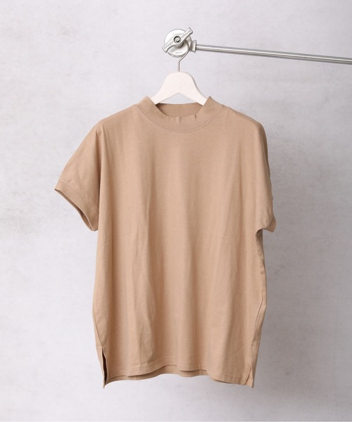 ap retro(アプレトロ)の「バックロゴモックネックフレンチスリーブTEE【ZOZO限定アイテム】(Tシャツ/カットソー・レディース・チャコールグレー/ライトブルー/ブラック/ベージュ/カーキ/アイボリー/ブルーグリーン/ライトベージュ・FREE)」の19枚目の写真