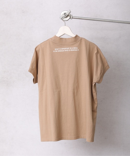 ap retro(アプレトロ)の「バックロゴモックネックフレンチスリーブTEE【ZOZO限定アイテム】(Tシャツ/カットソー・レディース・チャコールグレー/ライトブルー/ブラック/ベージュ/カーキ/アイボリー/ブルーグリーン/ライトベージュ・FREE)」の16枚目の写真