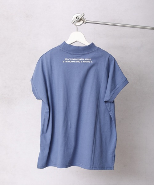 ap retro(アプレトロ)の「バックロゴモックネックフレンチスリーブTEE【ZOZO限定アイテム】(Tシャツ/カットソー・レディース・チャコールグレー/ライトブルー/ブラック/ベージュ/カーキ/アイボリー/ブルーグリーン/ライトベージュ・FREE)」の22枚目の写真