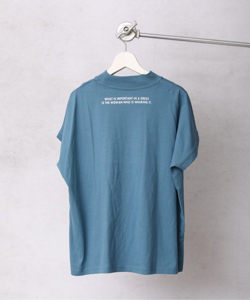 ap retro(アプレトロ)の「バックロゴモックネックフレンチスリーブTEE【ZOZO限定アイテム】(Tシャツ/カットソー・レディース・チャコールグレー/ライトブルー/ブラック/ベージュ/カーキ/アイボリー/ブルーグリーン/ライトベージュ・FREE)」の10枚目の写真