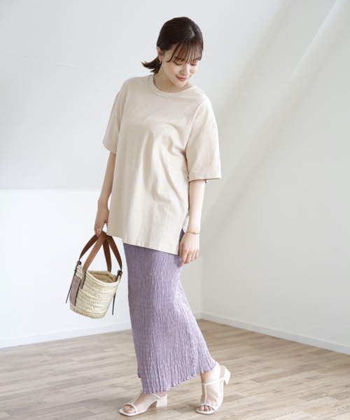 UNFIELD（アンフィールド）の「【UNFIELD バックオープンTシャツ】（Tシャツ/カットソー・レディース・チャコールグレー/アイボリー/レンガ・FREE）」の7枚目の写真