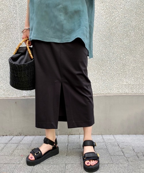 journal standard L'essage（ジャーナルスタンダードレサージュ）の「ポンチタイトスカート◆（スカート・レディース・チャコールグレー/ブルー系その他・38/36）」の2枚目の写真