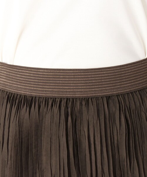 Modify（モディファイ）の「◆ランダムプリーツオーガンジースカート（スカート・レディース・ダークブラウン/ネイビー・40/42）」の9枚目の写真