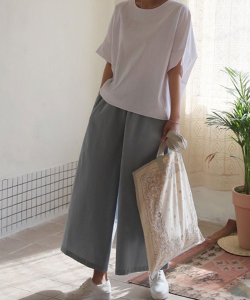 LUGG NAGG（ラグナグ）の「コットンオーバーシルエットプルオーバー（シャツ/ブラウス・レディース・ホワイト/モカ・XL/M/L）」の4枚目の写真