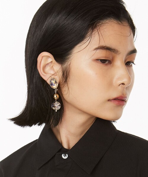 ANEVER（アンエバー）の「【平手友梨奈さん着用】OVAL 2WAY DROPPED イヤリング（イヤリング・レディース・シルバー系/ゴールド系・F）」の7枚目の写真