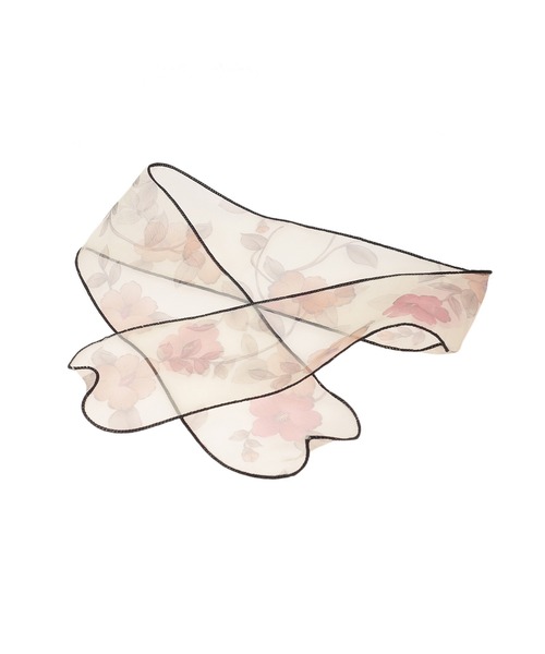 fifth（フィフス）の「オーガンジーフラワースカーフ（バンダナ/スカーフ・レディース・ベージュ/ネイビー・FREE）」の8枚目の写真