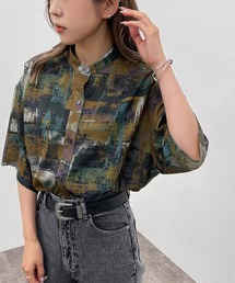 apres jour mignon | ペイント柄バンドカラーシャツ 【ZOZOTOWN限定アイテム】(シャツ/ブラウス)