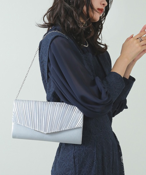 Kana（カナ）の「クラッチ＆ショルダー パーティーバッグ 結婚式 お呼ばれ オケージョン（ショルダーバッグ・レディース・ブラック/ベージュ/シルバー・フリー）」の6枚目の写真