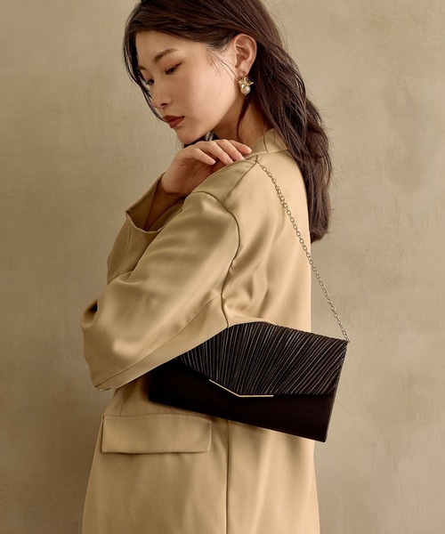 Kana(カナ)の「クラッチ&ショルダー パーティーバッグ 結婚式 お呼ばれ オケージョン(ショルダーバッグ・レディース・ブラック/ベージュ/シルバー・フリー)」の14枚目の写真