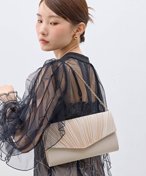 Kana(カナ)の「クラッチ&ショルダー パーティーバッグ 結婚式 お呼ばれ オケージョン(ショルダーバッグ・レディース・ブラック/ベージュ/シルバー・フリー)」の20枚目の写真