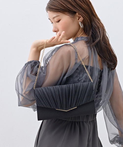 Kana(カナ)の「クラッチ&ショルダー パーティーバッグ 結婚式 お呼ばれ オケージョン(ショルダーバッグ・レディース・ブラック/ベージュ/シルバー・フリー)」の10枚目の写真
