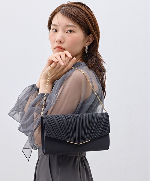 Kana(カナ)の「クラッチ&ショルダー パーティーバッグ 結婚式 お呼ばれ オケージョン(ショルダーバッグ・レディース・ブラック/ベージュ/シルバー・フリー)」の11枚目の写真