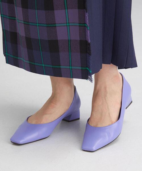green label relaxing（グリーンレーベルリラクシング）の「スクエア プレーン パンプス(3cmヒール) -撥水-（パンプス・レディース・ブラック/ベージュ/パープル/モカ/その他1・22cm/22.5cm/23cm/23.5cm/24cm/24.5cm/25cm）」の4枚目の写真