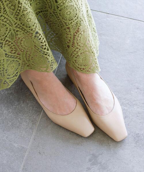 green label relaxing（グリーンレーベルリラクシング）の「スクエア プレーン パンプス(3cmヒール) -撥水-（パンプス・レディース・ブラック/ベージュ/パープル/モカ/その他1・22cm/22.5cm/23cm/23.5cm/24cm/24.5cm/25cm）」の6枚目の写真