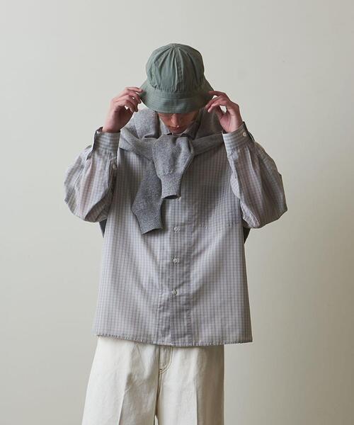 Steven Alan（スティーブンアラン）の「＜Steven Alan＞ T/C CHECK TRIPLE-STICH CAMP COLLAR SHIRT/シャツ（シャツ/ブラウス・メンズ・グレー/ダークグレー・S/M/L/XL）」の11枚目の写真