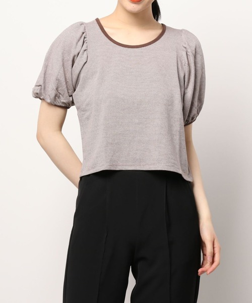 RETRO GIRL(レトロガール)の「柄パイピングパフTee(Tシャツ/カットソー・レディース・ブラック/ブラウン/グリーン/ブルー・FREE)」の19枚目の写真