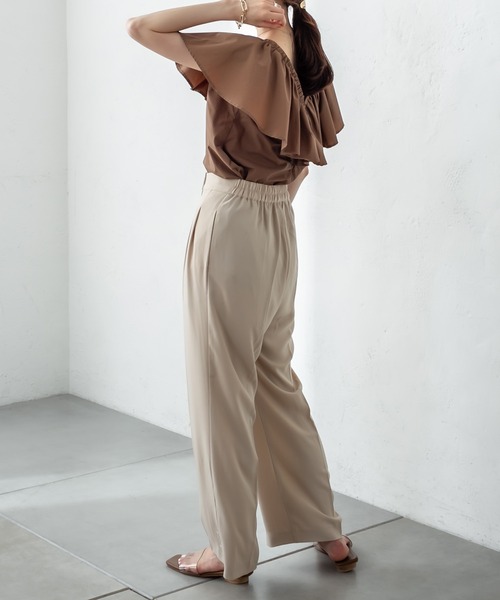 mystic（ミスティック）の「裾ボタンタックパンツ（その他パンツ・レディース・アイボリー/ブルー/ブラウン・1/2）」の10枚目の写真