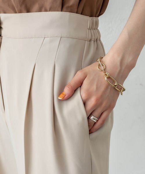 mystic（ミスティック）の「裾ボタンタックパンツ（その他パンツ・レディース・アイボリー/ブルー/ブラウン・1/2）」の19枚目の写真