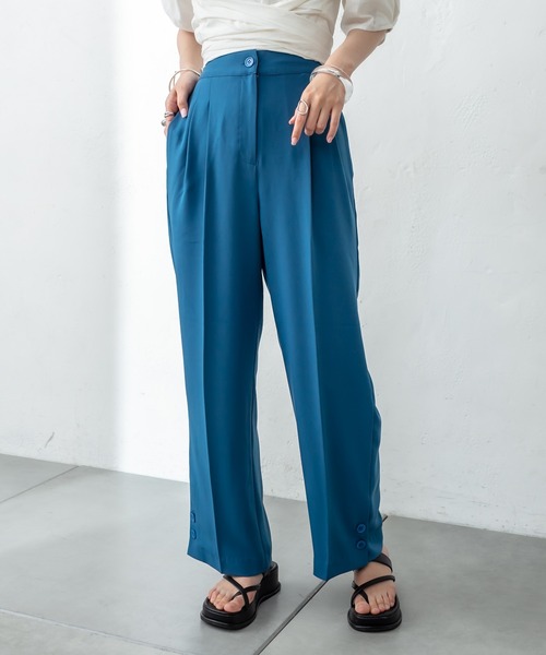 mystic（ミスティック）の「裾ボタンタックパンツ（その他パンツ・レディース・アイボリー/ブルー/ブラウン・1/2）」の22枚目の写真