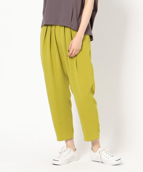 THE SHOP TK (ザ ショップ ティーケー )の「◆【イージーケア】麻調ジョグパンツ(その他パンツ・レディース・ブラック/カーキ/イエロー/グリーン・12/13)」の1枚目の写真