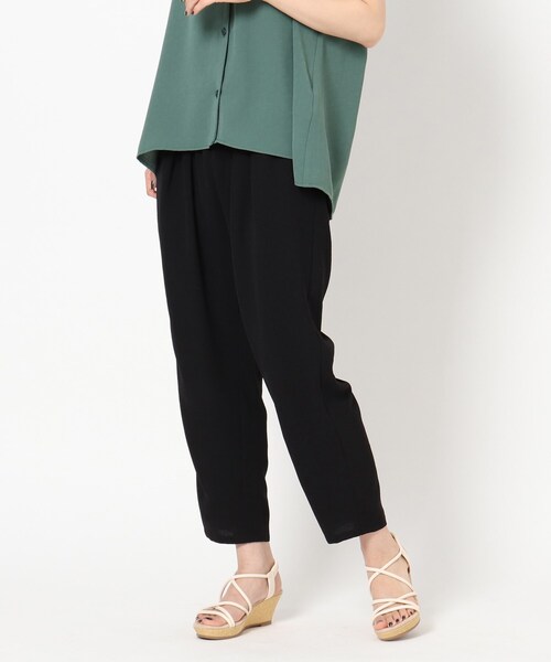 THE SHOP TK (ザ ショップ ティーケー )の「◆【イージーケア】麻調ジョグパンツ(その他パンツ・レディース・ブラック/カーキ/イエロー/グリーン・12/13)」の2枚目の写真