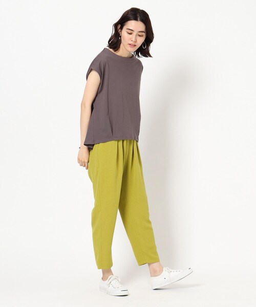 THE SHOP TK (ザ ショップ ティーケー )の「◆【イージーケア】麻調ジョグパンツ(その他パンツ・レディース・ブラック/カーキ/イエロー/グリーン・12/13)」の8枚目の写真