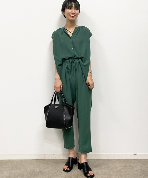 THE SHOP TK (ザ ショップ ティーケー )の「◆【イージーケア】麻調ジョグパンツ(その他パンツ・レディース・ブラック/カーキ/イエロー/グリーン・12/13)」の15枚目の写真