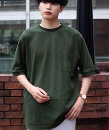 green label relaxing by 風早ゆうた | 【ZOZO限定】<風早ゆうた(WEARISTA)×green label relaxing>カノコ 5分袖 オーバー Tシャツ カットソー(Tシャツ/カットソー)