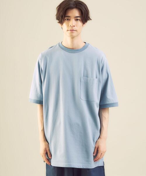 green label relaxing by 風早ゆうた(グリーンレーベルリラクシングバイカゼハヤユウタ)の「<風早ゆうた(WEARISTA)×green label relaxing>カノコ 5分袖 オーバー Tシャツ カットソー(Tシャツ/カットソー・メンズ・ライトブルー/ブラック/オリーブ・MEDIUM/LARGE)」の22枚目の写真