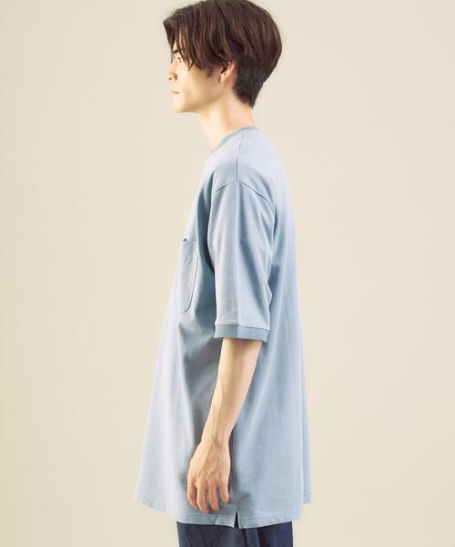 green label relaxing by 風早ゆうた(グリーンレーベルリラクシングバイカゼハヤユウタ)の「<風早ゆうた(WEARISTA)×green label relaxing>カノコ 5分袖 オーバー Tシャツ カットソー(Tシャツ/カットソー・メンズ・ライトブルー/ブラック/オリーブ・MEDIUM/LARGE)」の13枚目の写真