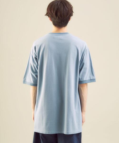 green label relaxing by 風早ゆうた(グリーンレーベルリラクシングバイカゼハヤユウタ)の「<風早ゆうた(WEARISTA)×green label relaxing>カノコ 5分袖 オーバー Tシャツ カットソー(Tシャツ/カットソー・メンズ・ライトブルー/ブラック/オリーブ・MEDIUM/LARGE)」の4枚目の写真