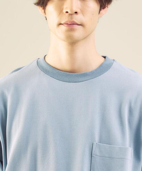green label relaxing by 風早ゆうた(グリーンレーベルリラクシングバイカゼハヤユウタ)の「<風早ゆうた(WEARISTA)×green label relaxing>カノコ 5分袖 オーバー Tシャツ カットソー(Tシャツ/カットソー・メンズ・ライトブルー/ブラック/オリーブ・MEDIUM/LARGE)」の10枚目の写真