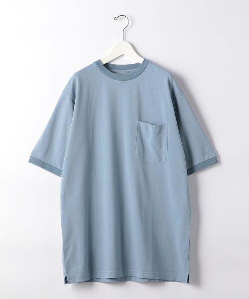 green label relaxing by 風早ゆうた(グリーンレーベルリラクシングバイカゼハヤユウタ)の「<風早ゆうた(WEARISTA)×green label relaxing>カノコ 5分袖 オーバー Tシャツ カットソー(Tシャツ/カットソー・メンズ・ライトブルー/ブラック/オリーブ・MEDIUM/LARGE)」の14枚目の写真