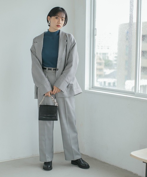 PAGEBOY（ページボーイ）の「ウールライクセットアップパンツ（その他パンツ・レディース・ブラック/グレー系その他/ブラウン系その他/グレイッシュベージュ・SMALL/MEDIUM）」の5枚目の写真