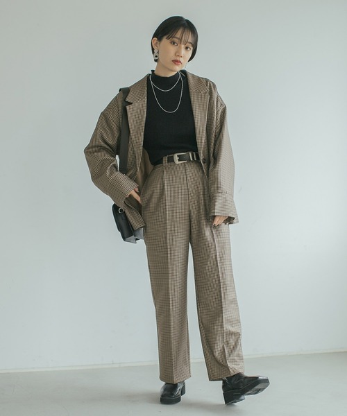 PAGEBOY（ページボーイ）の「ウールライクセットアップパンツ（その他パンツ・レディース・ブラック/グレー系その他/ブラウン系その他/グレイッシュベージュ・SMALL/MEDIUM）」の15枚目の写真