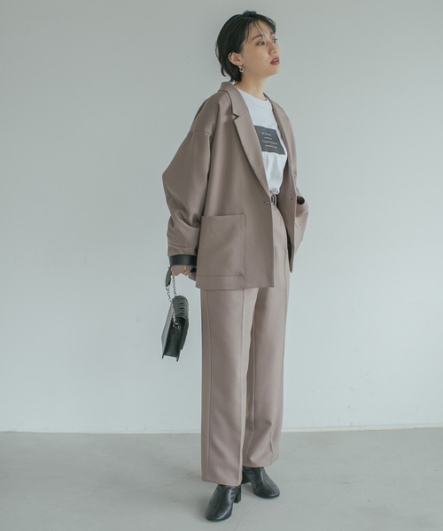 PAGEBOY（ページボーイ）の「ウールライクセットアップパンツ（その他パンツ・レディース・ブラック/グレー系その他/ブラウン系その他/グレイッシュベージュ・SMALL/MEDIUM）」の11枚目の写真