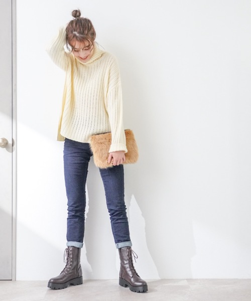 VIVIAN（ヴィヴィアン）の「厚底レースアップショートブーツ（ブーツ・レディース・ホワイト/ダークブラウン/ブラック・S/M/L/LL）」の8枚目の写真