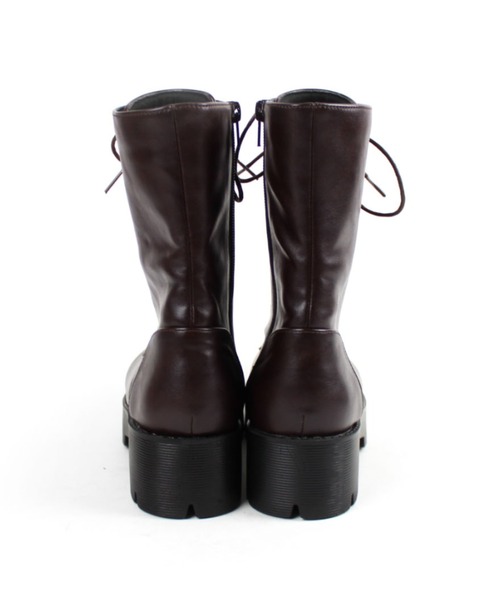 VIVIAN（ヴィヴィアン）の「厚底レースアップショートブーツ（ブーツ・レディース・ホワイト/ダークブラウン/ブラック・S/M/L/LL）」の15枚目の写真