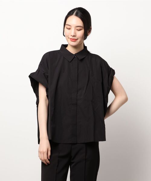 KOBE LETTUCE（コウベレタス）の「バックタックデザインシャツ（シャツ/ブラウス・レディース・オフホワイト/ブラック・FREE）」の11枚目の写真