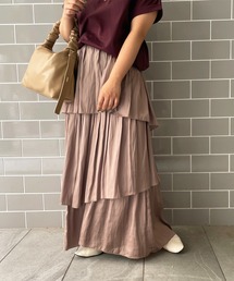 un dix cors | お洒落に差をつける主役級アイテム　割繊ティアードマキシスカート(スカート)