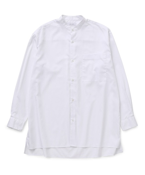 ADAM ET ROPE'(アダムエロペ)の「ビッグシルエット バンドカラーシャツ(シャツ/ブラウス・メンズ・ホワイト/チャコールグレー/ライトグレー/ブラウン系その他3・M/L)」の2枚目の写真