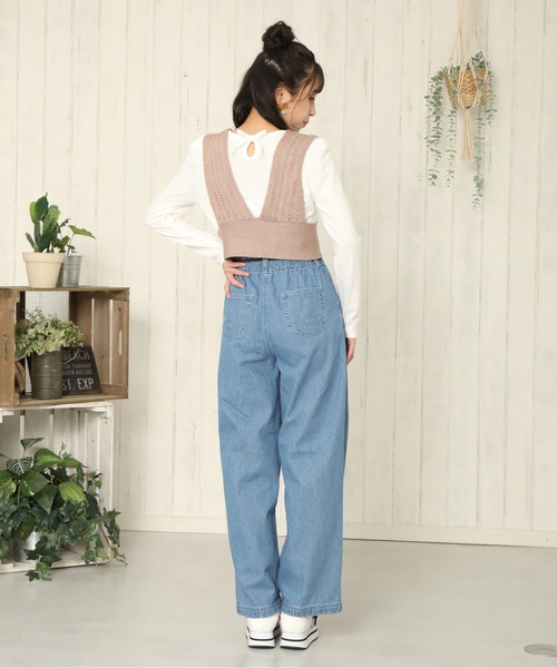 PINKHUNT（ピンクハント）の「PINKHUNT ニットビスチェ付きロンT 5834K（Tシャツ/カットソー・キッズ・ベージュ/ブルー系その他2・120cm/150cm/130cm/160cm/140cm）」の11枚目の写真