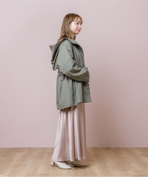 flower（フラワー）の「ショートモッズコート（モッズコート・レディース・カーキ・FREE）」の4枚目の写真