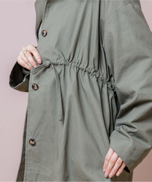 flower（フラワー）の「ショートモッズコート（モッズコート・レディース・カーキ・FREE）」の8枚目の写真