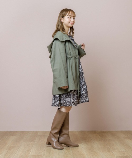 flower（フラワー）の「ショートモッズコート（モッズコート・レディース・カーキ・FREE）」の2枚目の写真