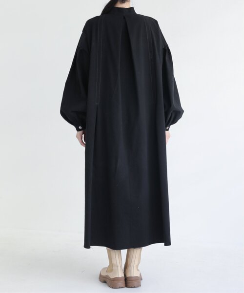 MJUKA.（ミューカ）の「東炊きキャンバス配色ステッチタックワンピース（ワンピース・レディース・ブラック/オフホワイト・FREE）」の12枚目の写真