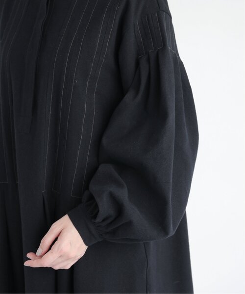 MJUKA.（ミューカ）の「東炊きキャンバス配色ステッチタックワンピース（ワンピース・レディース・ブラック/オフホワイト・FREE）」の15枚目の写真