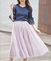 tocco closet | ロング丈チュールスカート(スカート)
