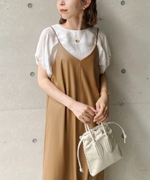 CAPRICIEUX LE'MAGE | 〈セットアイテム〉パフブラウス＆レザーキャミワンピースセット(ワンピース)